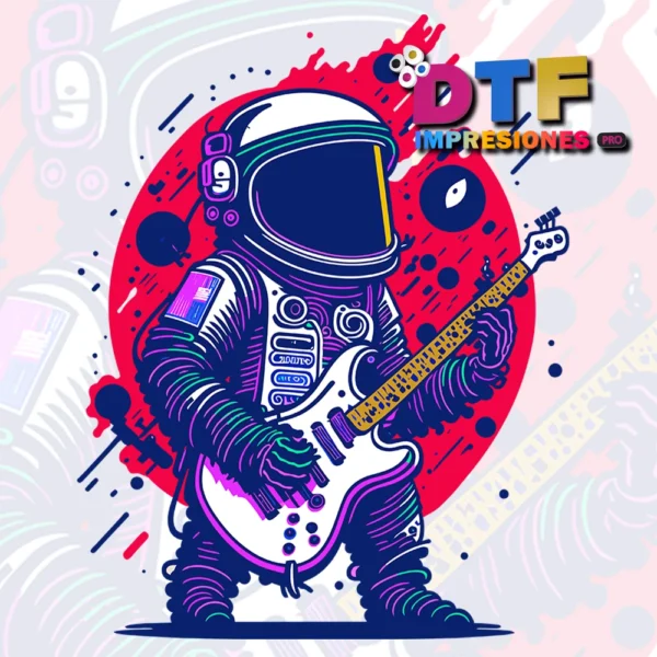 Astronauta Con Guitarra